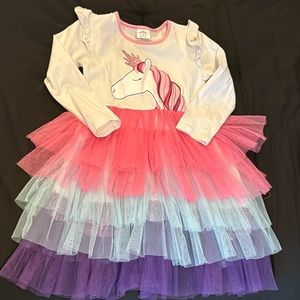 Long sleeve tulle party dress